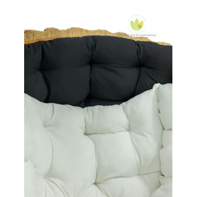 Huśtawka z wikliny owalna " KOKON" fotel wiszący + poduszka.